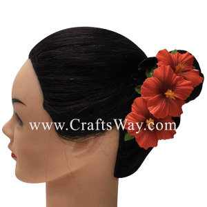 CMS-006 Custom Made Flower Hairpiece, Hibiscus (B) Hair Clip Sample