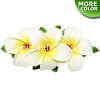 CMS-007 Custom Made Flower Hairpiece, Plumeria (O) Hair Clip