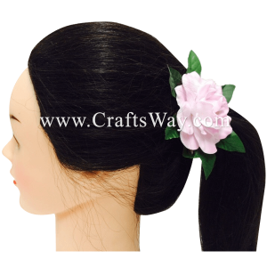 CMS-021 Custom Made Flower Hairpiece, Gardenia (C) Hair Clip Sample