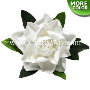 CMS-023 Custom Made Flower Hairpiece, Gardenia (E) Hair Clip