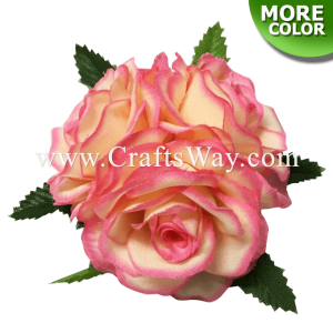 CMS-029 Custom Made Flower Hairpiece, Silk Rose Hair Clip