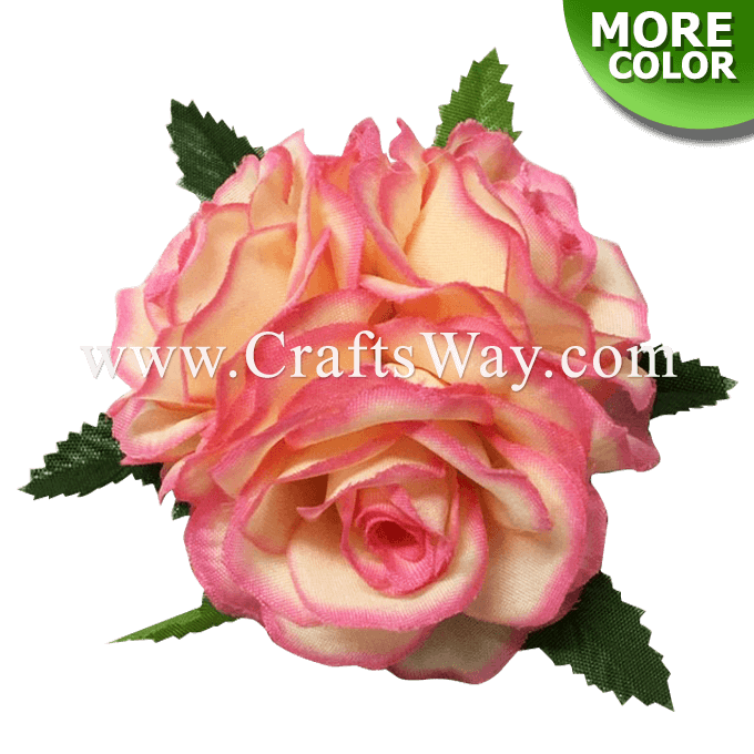 Silk rose hair clip discount
