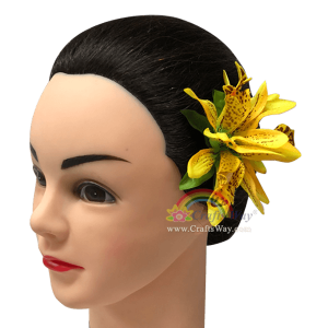 CMS-036 Custom Made Flower Hairpiece, Orchid (B) Hair Clip Sample