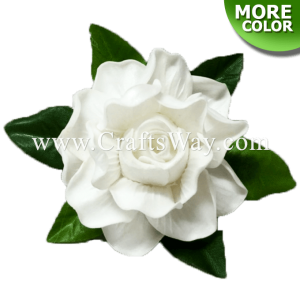 CMS-037 Custom Made Flower Hairpiece, Foam Gardenia (G) Hair Clip