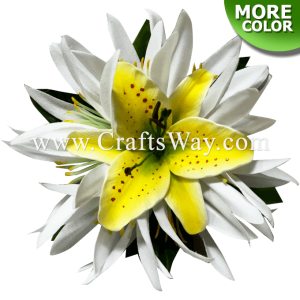 CMS-038 Custom Made Flower Hairpiece, Lily & Spider Lily Hair Clip