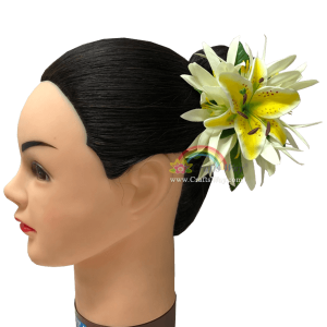 CMS-038 Custom Made Flower Hairpiece, Lily & Spider Lily Hair Clip Sample