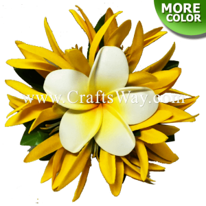 CMS-044 Custom Made Flower Hairpiece, Spider Lily & Plumeria Hair Clip