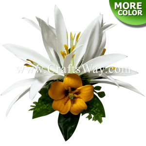 CMS-050 Custom Made Flower Hairpiece, Pua Kenikeni & Spider Lily Hair Clip
