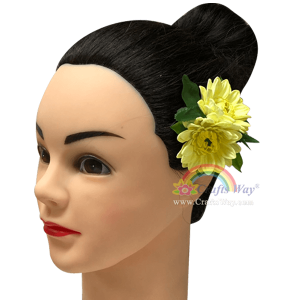 CMS-054 Custom Made Flower Hairpiece, Mum Hair Clip Sample
