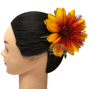 CMS-059 Custom Made Flower Hairpiece, Lehua & Champa Hair Clip Sample