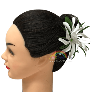 CMS-060 Custom Made Flower Hairpiece, Tiare (BU) Hair Clip Sample