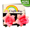 CYE-602 Artificial Clay Flower, Rose Earrings