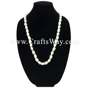 CYN-501 Artificial Clay Flower, Crown Flower Necklace #White