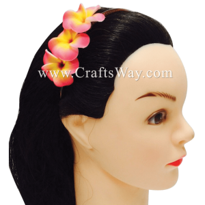FHB2-001 Custom Made Flower Hairpiece, Plumeria (I) Headband Sample