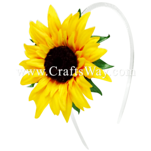 FHB5-001 Custom Made Flower Hairpiece, Sunflower Headband