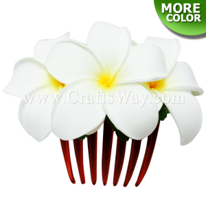 HCS-001 Custom Made Flower Hairpiece, Plumeria Hair Comb