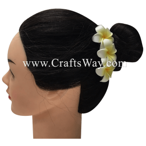 HCS-002 Custom Made Flower Hairpiece, Plumeria Hair Comb Sample