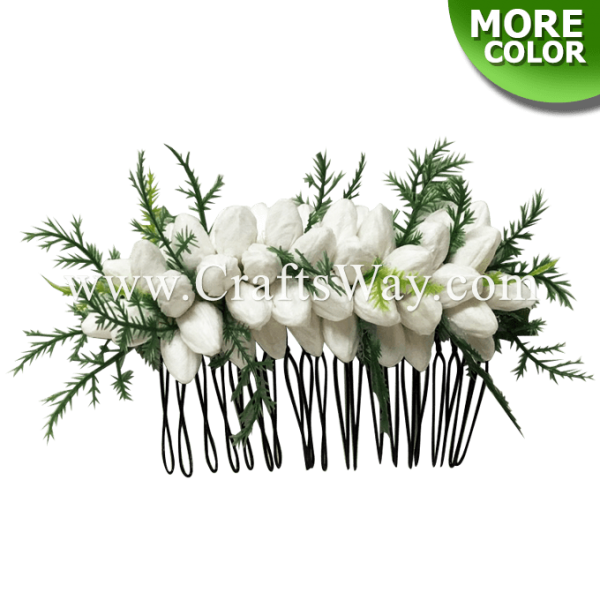 Custom Made Flower Hair Comb CraftsWay.,LLC Artificial Flowers