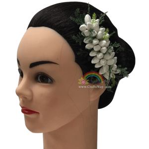 HCS-005 Custom Made Flower Hairpiece, Pikake Bud Hair Comb Sample