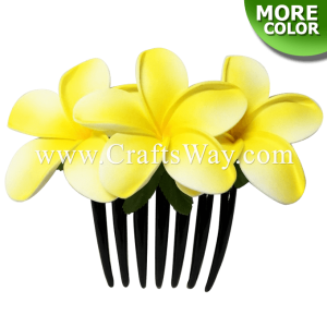 HCS-006 Custom Made Flower Hairpiece, Plumeria (OI) Hair Comb