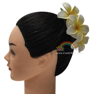 HCS-006 Custom Made Flower Hairpiece, Plumeria (OI) Hair Comb Sample