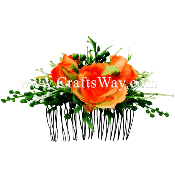 Custom Made Flower Hair Comb CraftsWay.,LLC Artificial Flowers