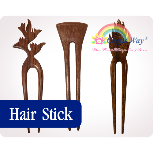 Hawaiian Wooden and Plastic Hair Stick | CraftsWay.com