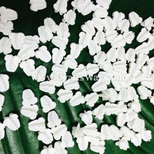 PLF-101 Artificial Plastic Crown Flower (White)
