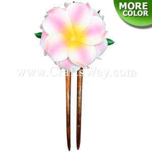WD2F-102 Custom Made Flower Hairpiece, Plumeria (A) Hair Stick