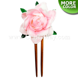 WD2F-401 Custom Made Flower Hairpiece, Gardenia (A) Hair Stick