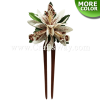 WD2F-502 Custom Made Flower Hairpiece, Orchid (B) Hair Stick
