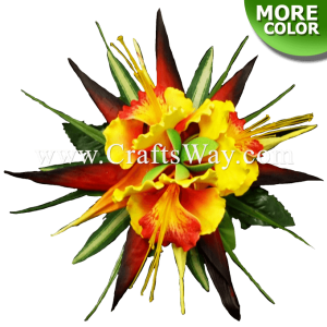 CML-008 Custom Made Flower Hairpiece, Ohai-Ali'i & Bird of Paradise Hair Clip