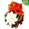 CML-015 Custom Made Flower Hairpiece, Tiare, Lily & Anthurium Hair Clip