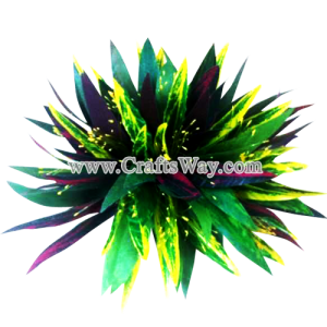 CML-016 Custom Made Flower Hairpiece, Braided Leaves & Lehua Hair Clip