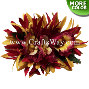 CML-024 Custom Made Flower Hairpiece, Orchid & Spider Lily Hair Clip