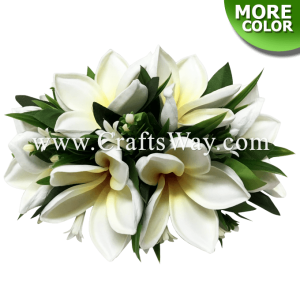 CML-029 Custom Made Flower Hairpiece, Plumeria (N) Hair Clip