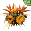 CML-035 Custom Made Flower Hairpiece, Ohai-Ali'i & Heliconia Hair Clip