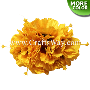 CML-036 Custom Made Flower Hairpiece, Double Hibiscus Hair Clip