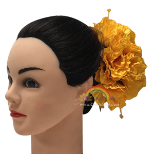 CML-036 Custom Made Flower Hairpiece, Double Hibiscus Hair Clip Sample