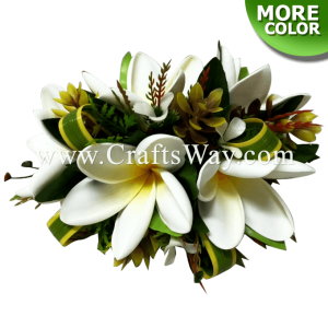 CML-040 Custom Made Flower Hairpiece, Plumeria Q (M) Hair Clip