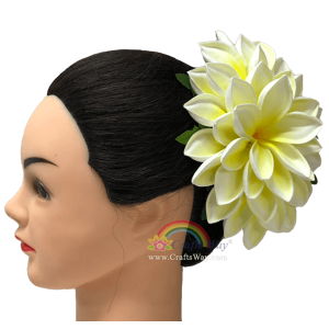 CML-042 Custom Made Flower Hairpiece, Plumeria (N) Hair Clip Sample