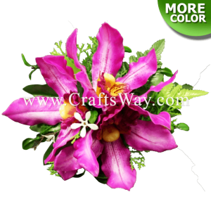 CMM-002 Custom Made Flower Hairpiece, Orchid Hair Clip
