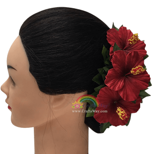 CMM-005 Custom Made Flower Hairpiece, Hibiscus Hair Clip Sample