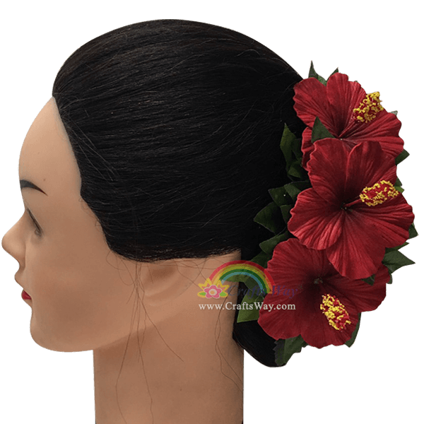 Foam Hibiscus Hair Clip - CraftsWay.,LLC Artificial Flowers & Crafts Items