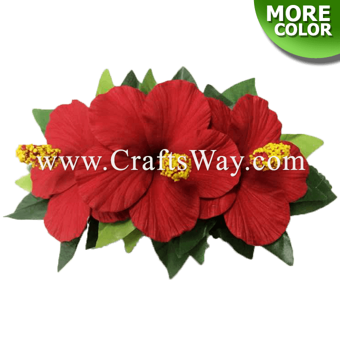 Foam Hibiscus Hair Clip - CraftsWay.,LLC Artificial Flowers & Crafts Items Foam Hibiscus Hair Clip - CraftsWay.,LLC Artificial Flowers & Crafts Items