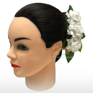 CMM-007 Custom Made Flower Hairpiece, Gardenia (G) Hair Clip Sample