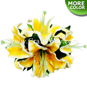 CMM-012 Custom Made Flower Hairpiece, Lily (E) Hair Clip