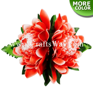 CMM-019 Custom Made Flower Hairpiece, Torch Ginger Hair Clip