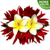 CMM-022 Custom Made Flower Hairpiece, Plumeria (BE) & Spider Lily Hair Clip