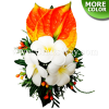 CMM-024 Custom Made Flower Hairpiece, Plumeria & Anthurium Hair Clip
